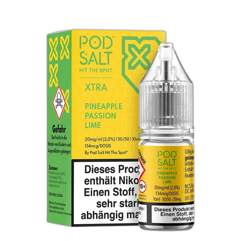 Liquid White Pineapple Passion Lime - Pod Salt Xtra Nikotinsalz 20mg