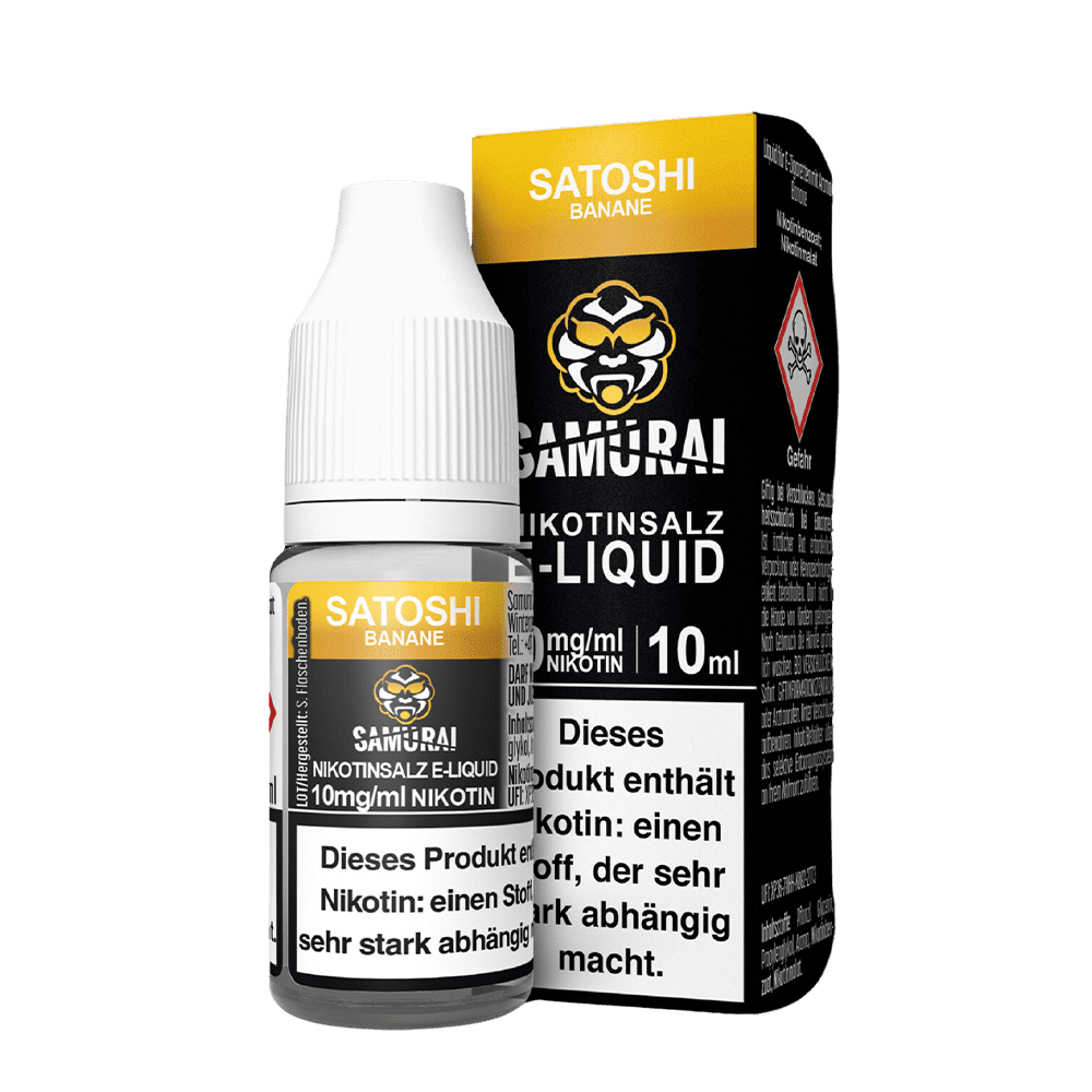 Liquid Satshoi Banane - Samurai Nikotinsalz Liquid Satshoi Banane - Samurai Nikotinsalz
