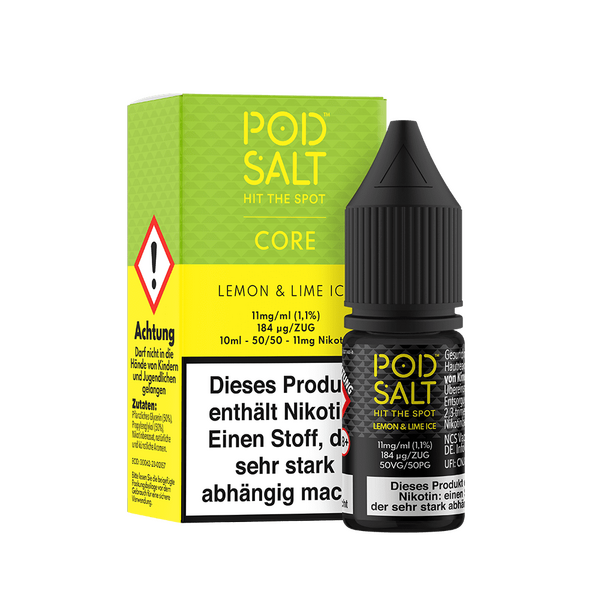 Liquid Lemon & Lime Ice - Pod Salt Core Nikotinsalz Liquid Lemon & Lime Ice - Pod Salt Core Nikotinsalz