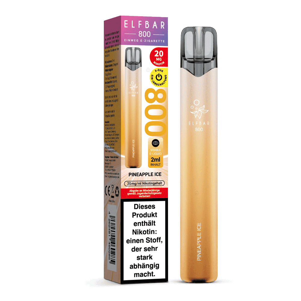 Elfbar 800 Einweg E-Zigarette Pineapple Ice 20mg
