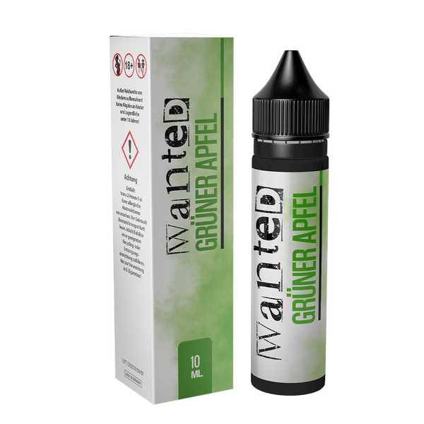 Wanted Aroma Longfill - grüner Apfel - 10ml in 60ml Flasche C Wanted Aroma Longfill - grüner Apfel - 10ml in 60ml Flasche C