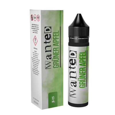 Wanted Aroma Longfill - grüner Apfel - 10ml in 60ml Flasche  C