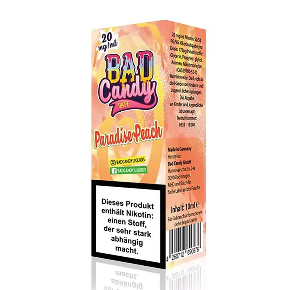Liquid Paradise Peach - Bad Candy Nikotinsalz Liquid Paradise Peach - Bad Candy Nikotinsalz