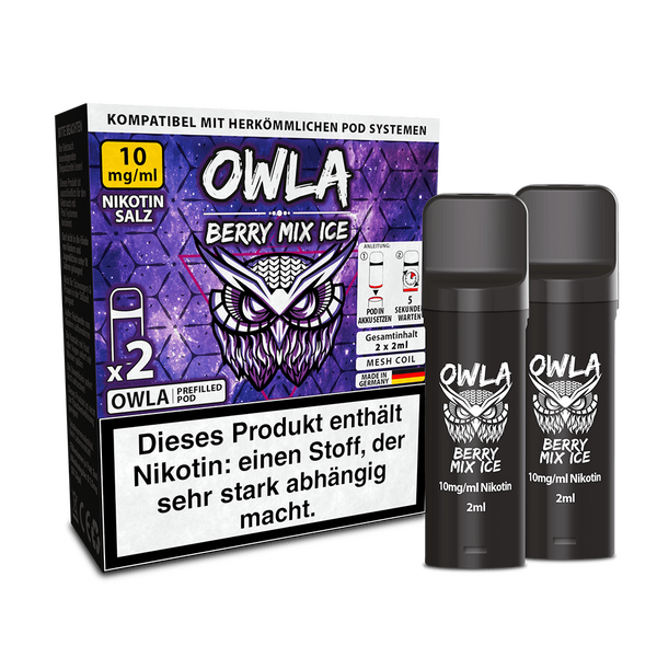 OWLA Pod - Berry Mix Ice - 10mg Nikotinsalz OWLA Pod - Berry Mix Ice - 10mg Nikotinsalz