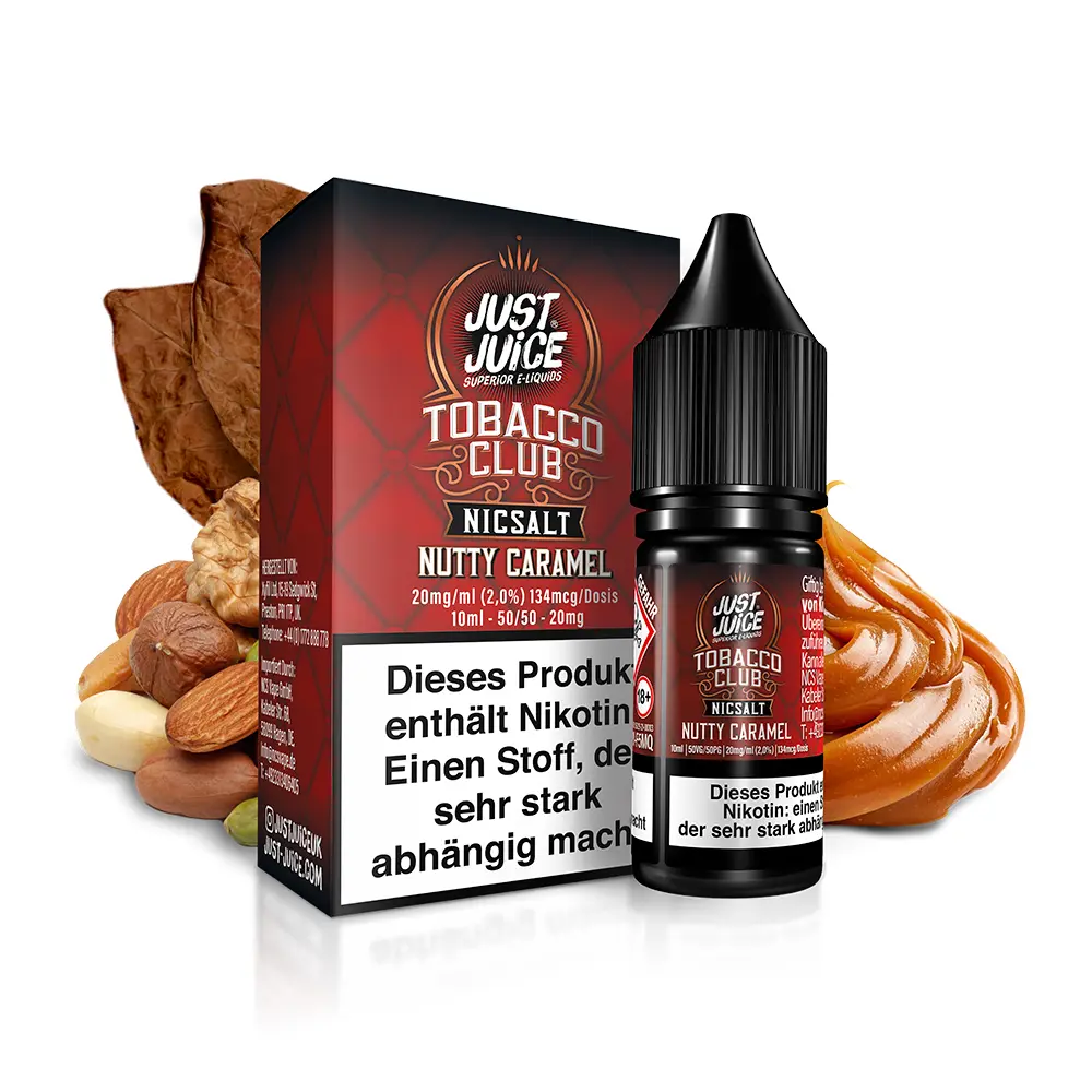 Just Juice Nikotinsalz - Tobacco Club Nutty Caramel - 10ml Just Juice Nikotinsalz - Tobacco Club Nutty Caramel - 10ml