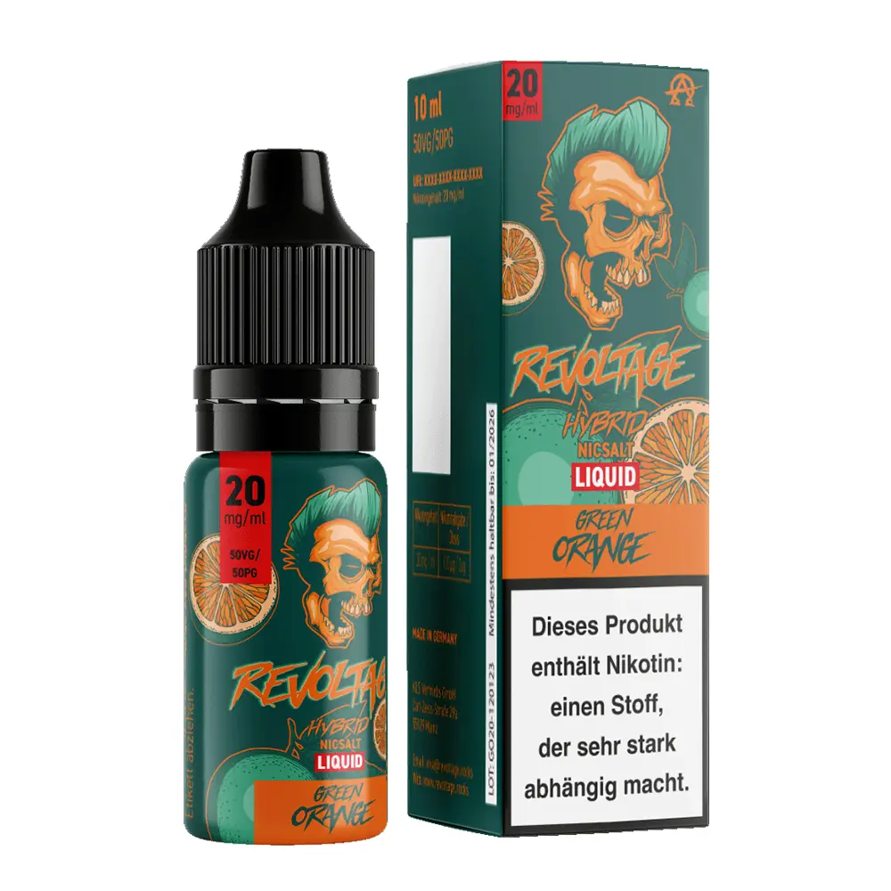 Liquid Green Orange - Revoltage Hybrid Nikotinsalz 20mg