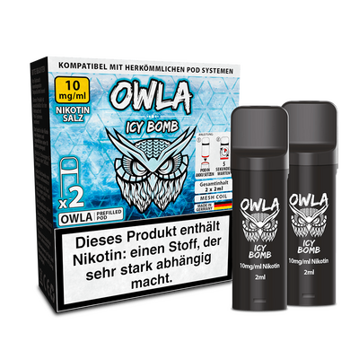 OWLA Pod - Icy Bomb - 10mg Nikotinsalz OWLA Pod - Icy Bomb - 10mg Nikotinsalz
