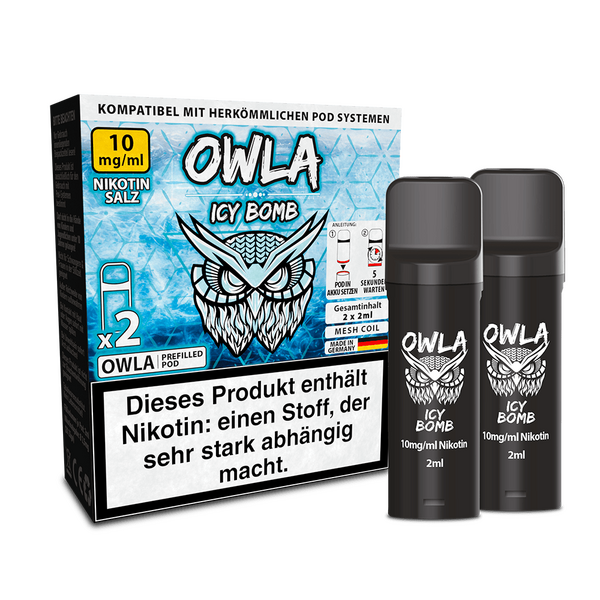 OWLA Pod - Icy Bomb - 10mg Nikotinsalz OWLA Pod - Icy Bomb - 10mg Nikotinsalz