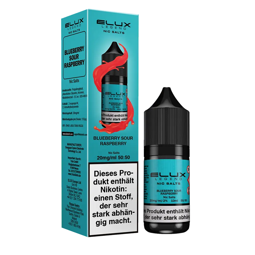 Liquid Blueberry Sour Raspberry - Elux Nikotinsalz