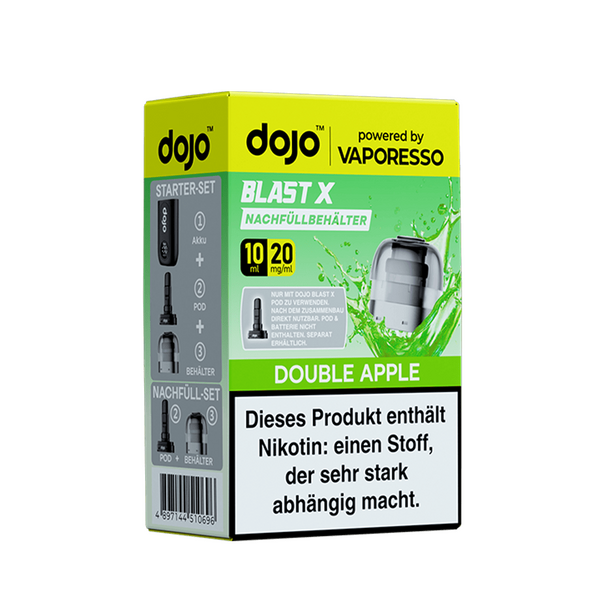 Vaporesso dojo Blast X Einweg Pod - Double Apple - 20mg Vaporesso dojo Blast X Einweg Pod - Double Apple - 20mg