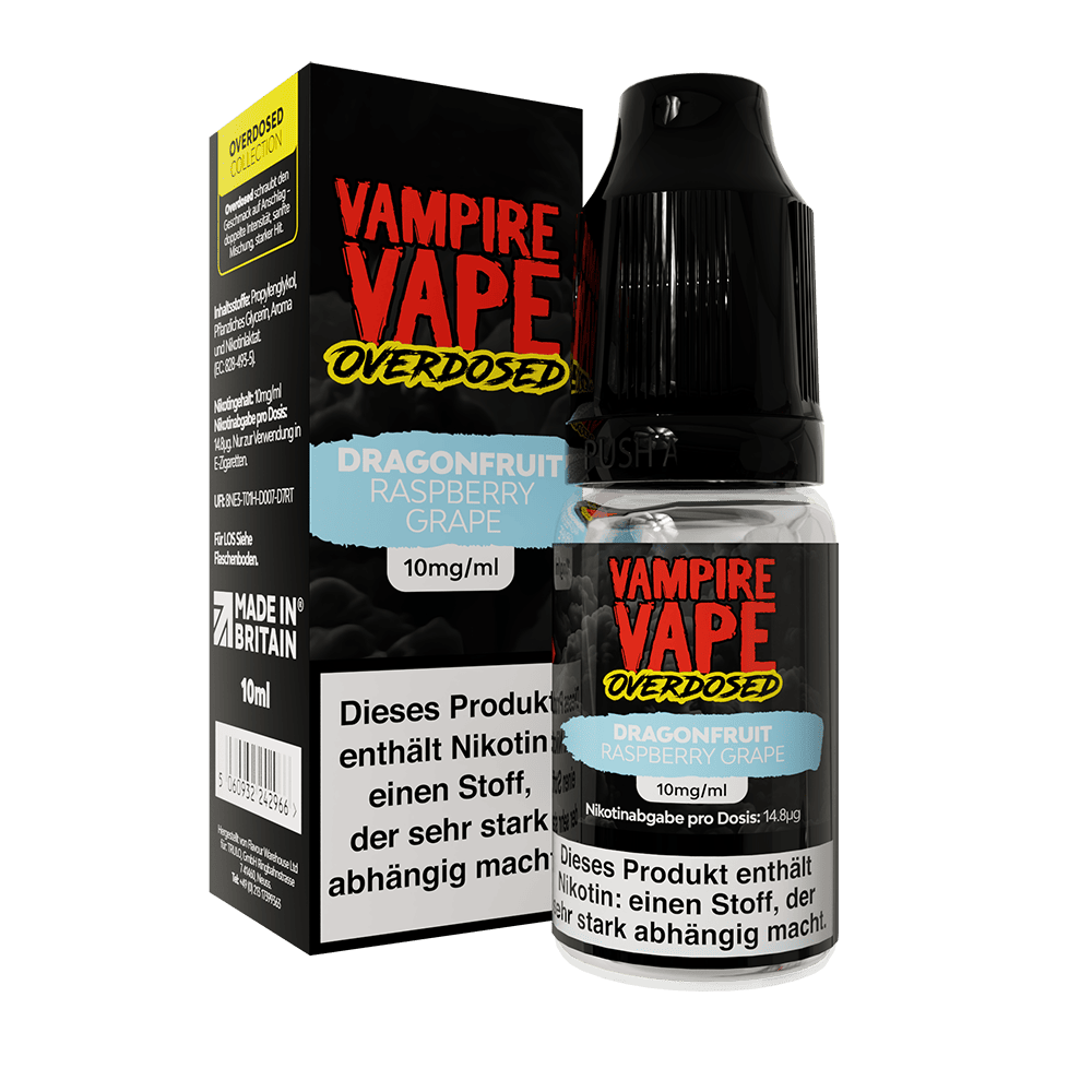 Vampire Vape Nikotinsalz - Dragonfruit Raspberry Grape - Liquid 10mg 10ml  C