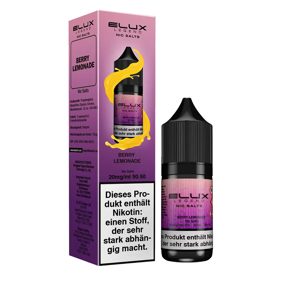 Liquid Berry Lemonade - Elux Nikotinsalz 20mg Liquid Berry Lemonade - Elux Nikotinsalz 20mg