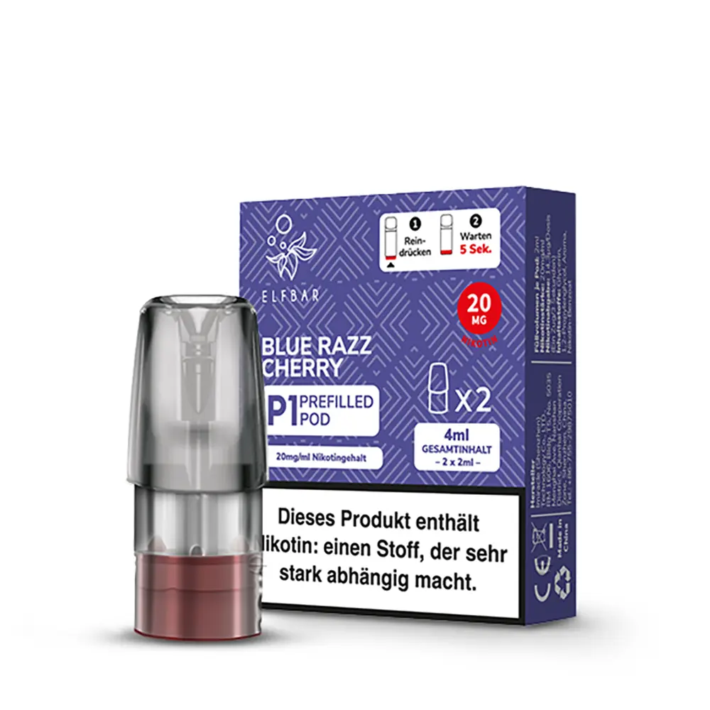 Elfbar - Mate 500 Pods Blue Razz Cherry Nikotinsalz 20mg