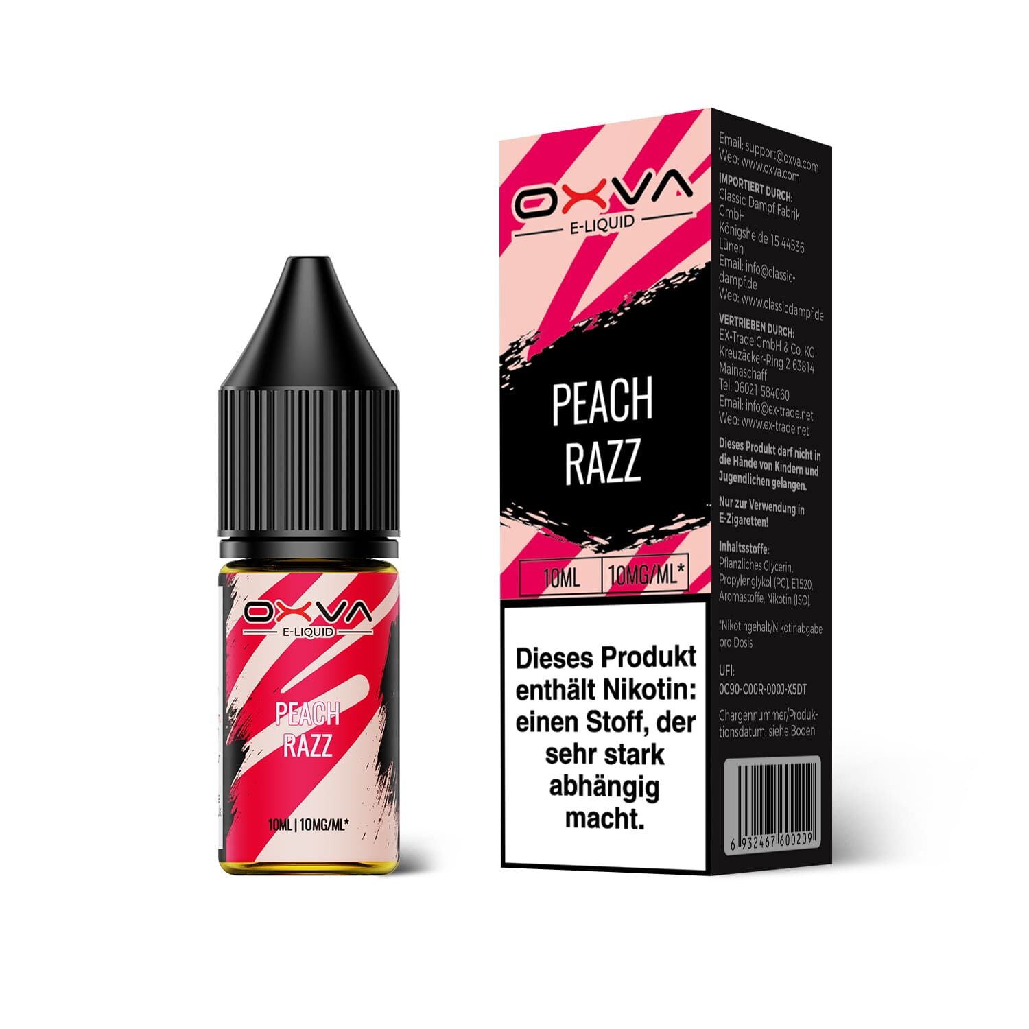 Liquid Peach Razz - Oxva E-Liquid Nikotinsalz