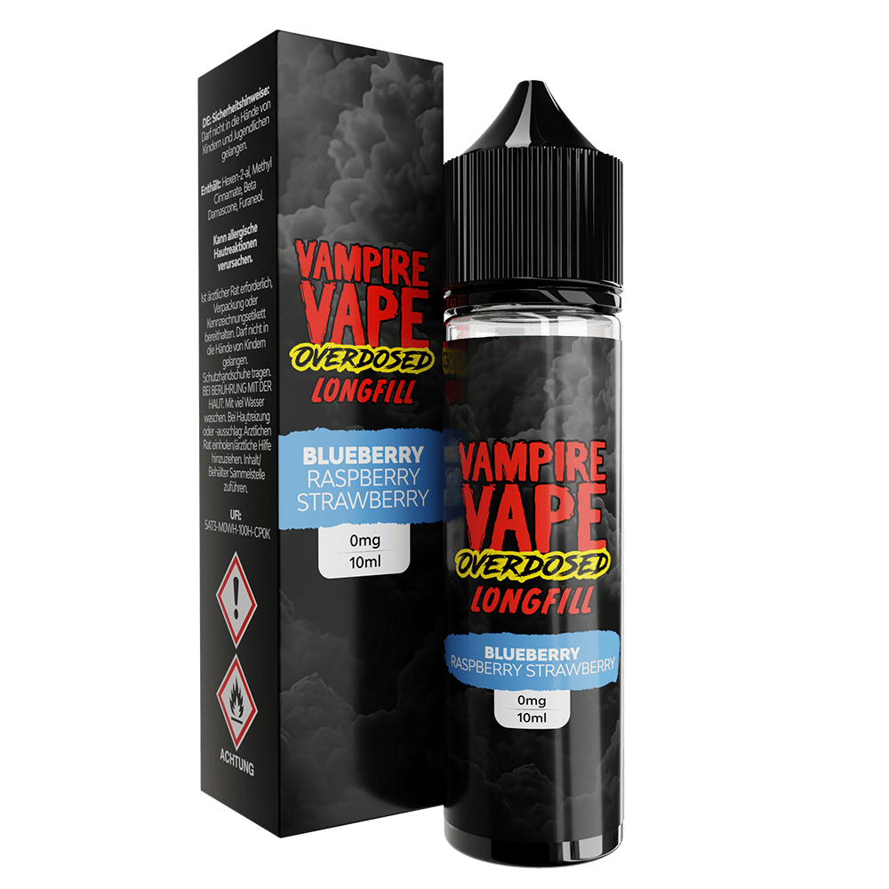 Vampire Vape Longfill - Blueberry Raspberry Strawberry - 10ml Aroma in 60ml Flasche  C Vampire Vape Longfill - Blueberry Raspberry Strawberry - 10ml Aroma in 60ml Flasche  C