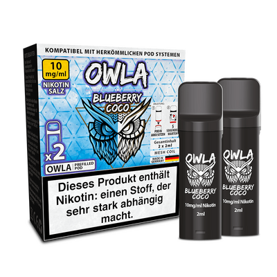 OWLA Pod - Blueberry Coco - 10mg Nikotinsalz OWLA Pod - Blueberry Coco - 10mg Nikotinsalz