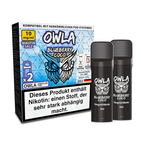 OWLA Pod - Blueberry Coco - 10mg Nikotinsalz OWLA Pod - Blueberry Coco - 10mg Nikotinsalz