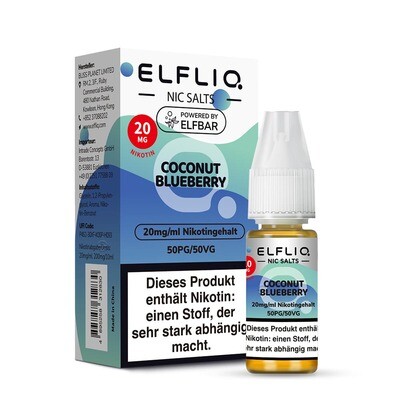 Elfliq by Elfbar Nikotinsalz - Coconut Blueberry - Liquid 20mg Elfliq by Elfbar Nikotinsalz - Coconut Blueberry - Liquid 20mg