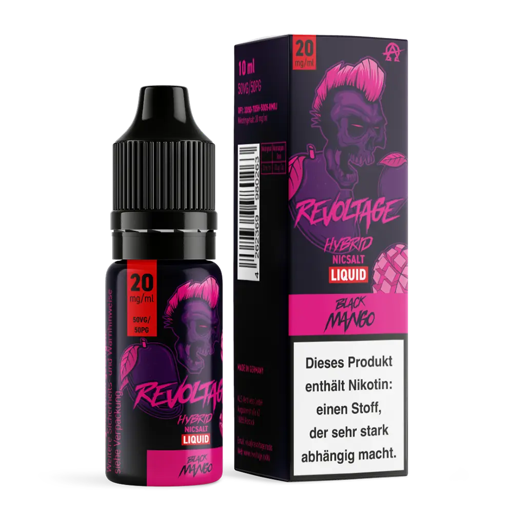 Liquid Black Mango - Revoltage Hybrid Nikotinsalz Liquid Black Mango - Revoltage Hybrid Nikotinsalz