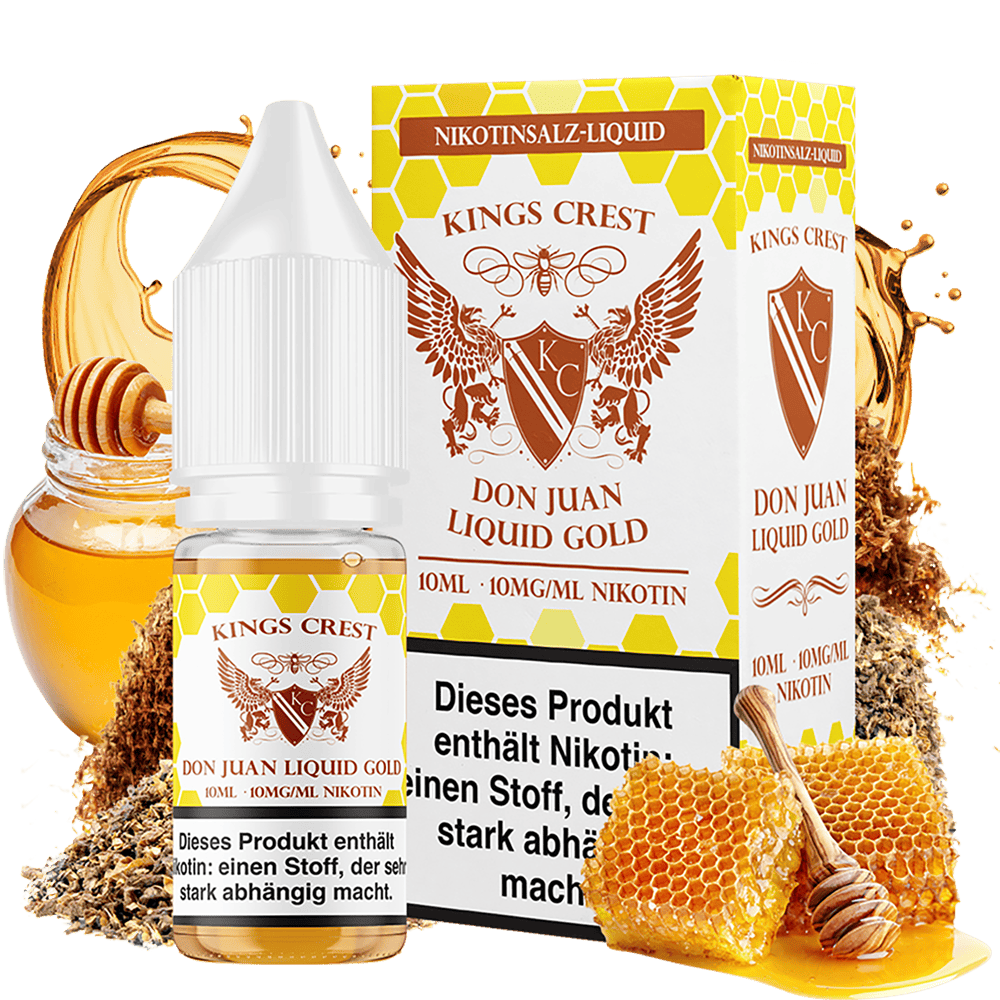 Kings Crest Nikotinsalz - Don Juan Liquid Gold - 10mg Kings Crest Nikotinsalz - Don Juan Liquid Gold - 10mg