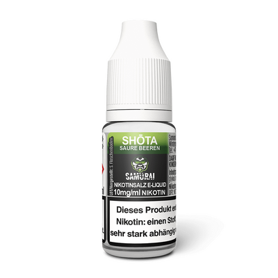 Liquid Shota Saure Beeren - Samurai Nikotinsalz 10mg