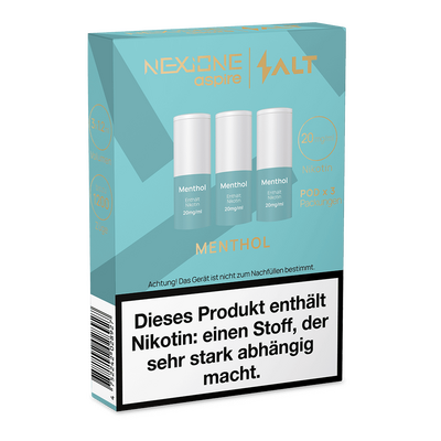 3x NEXIONE Salt Pod - Menthol - 20mg Nikotinsalz 1.2ml