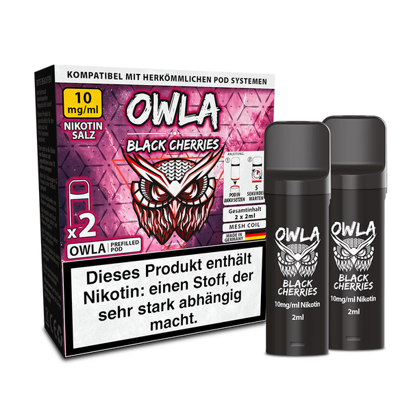 OWLA Pod - Black Cherries - 10mg Nikotinsalz OWLA Pod - Black Cherries - 10mg Nikotinsalz