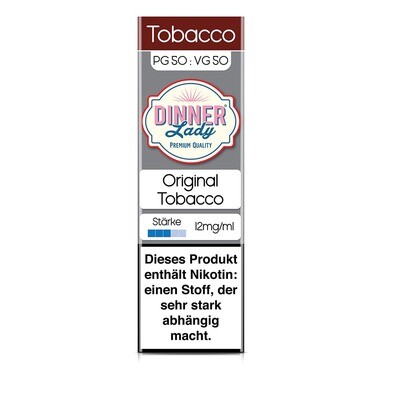 Liquid Original Tobacco - Dinner Lady 12mg Liquid Original Tobacco - Dinner Lady 12mg