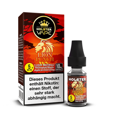 Holster Nikotinsalz - Lion Punch - Liquid 5mg Holster Nikotinsalz - Lion Punch - Liquid 5mg