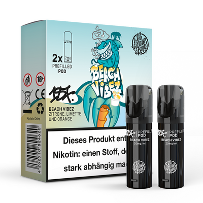 2x 187 Strassenbande Einweg Pod Beach Vibez 20mg Nikotinsalz 2ml