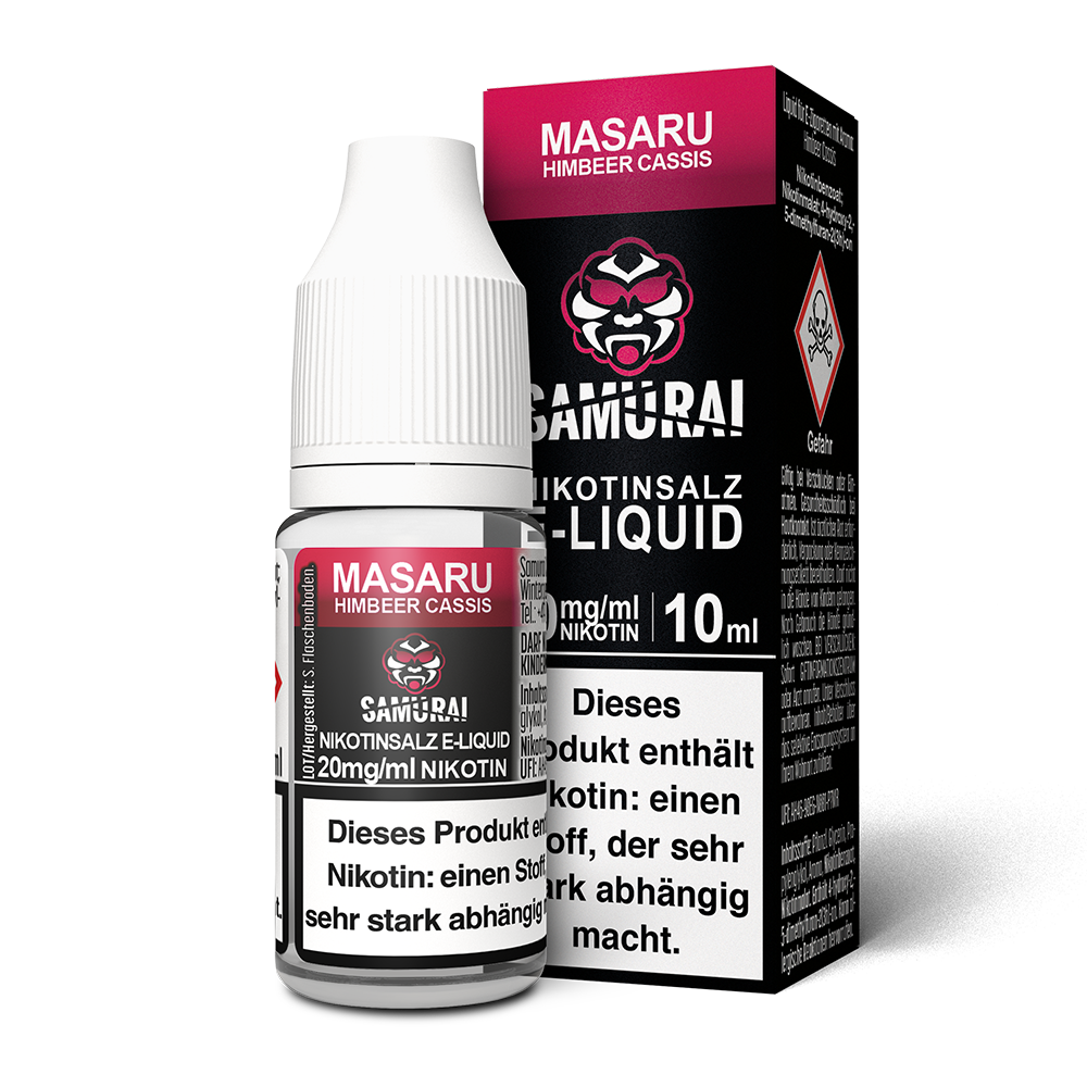 Liquid Masaru Himbeer Cassis - Samurai Nikotinsalz Liquid Masaru Himbeer Cassis - Samurai Nikotinsalz