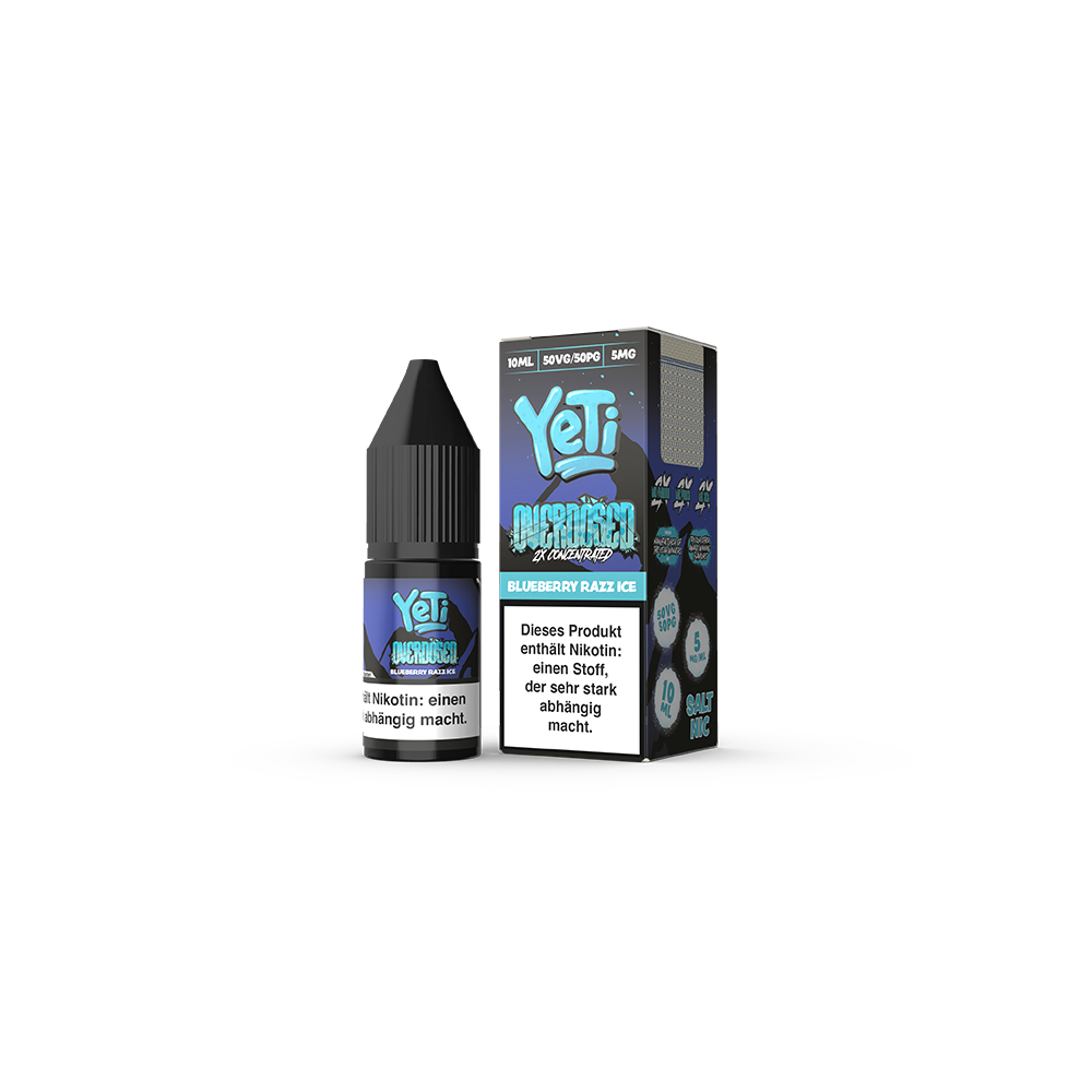 Yeti Overdosed Blueberry Razz Ice Nikotinsalz Liquid