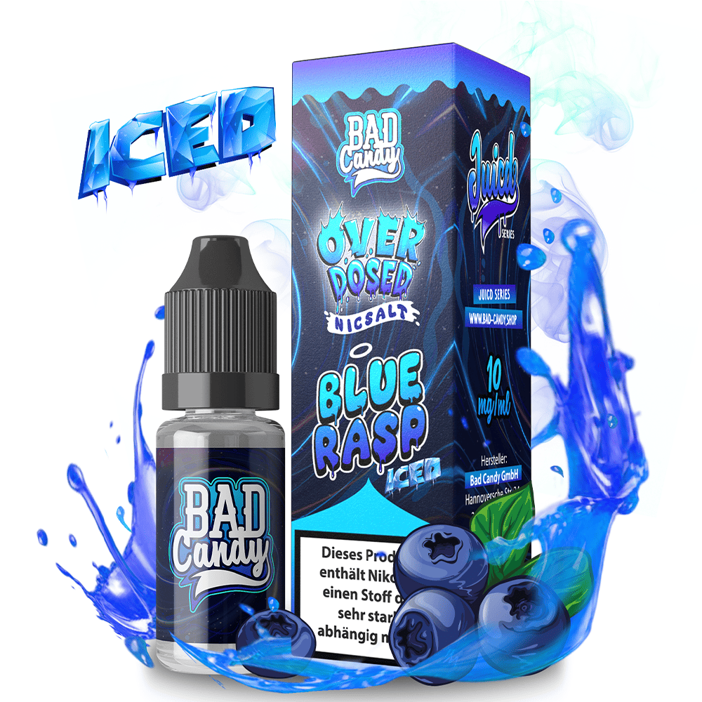 Liquid Blue Rasp Iced - Bad Candy Nikotinsalz Liquid Blue Rasp Iced - Bad Candy Nikotinsalz