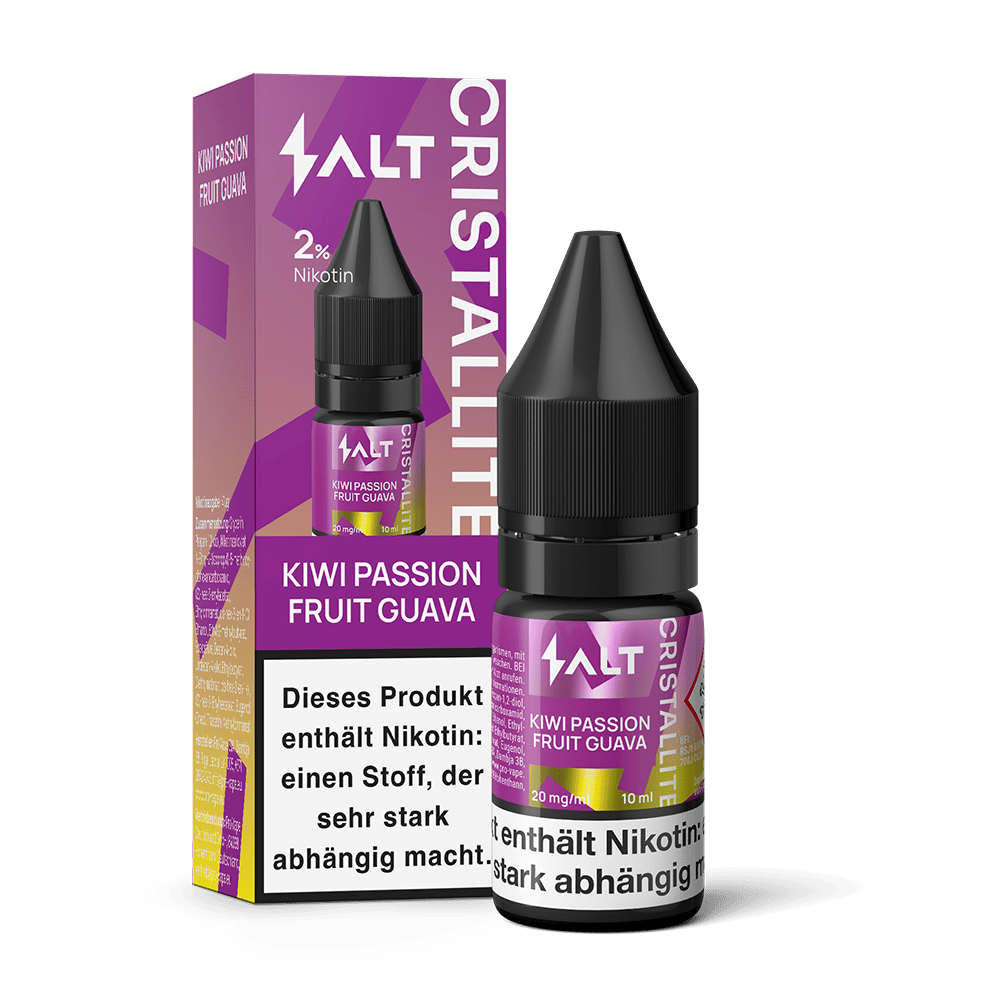 SALT Cristallite Nikotinsalz - Kiiwi Passion Fruit Guava - 10ml Liquid 20mg  C