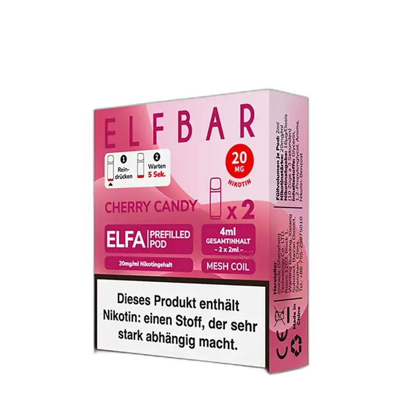 Elfbar - Elfa Pods Cherry Nikotinsalz 20mg Elfbar - Elfa Pods Cherry Nikotinsalz 20mg