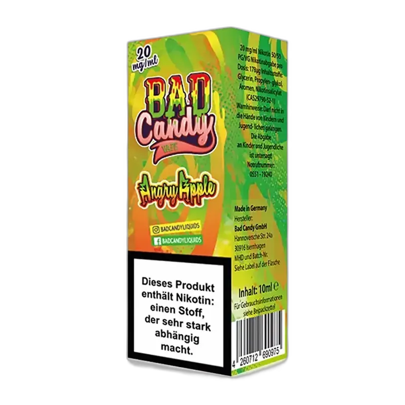 Liquid Angry Apple - Bad Candy Nikotinsalz 10mg