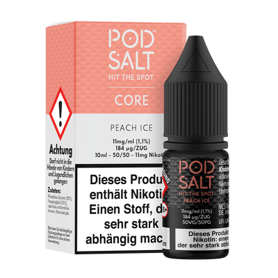 Pod Salt Core Nikotinsalz - Peach Ice - Liquid 11mg 10ml C Pod Salt Core Nikotinsalz - Peach Ice - Liquid 11mg 10ml C
