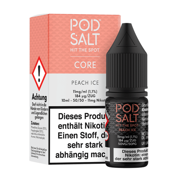 Pod Salt Core Nikotinsalz - Peach Ice - Liquid 11mg 10ml C Pod Salt Core Nikotinsalz - Peach Ice - Liquid 11mg 10ml C