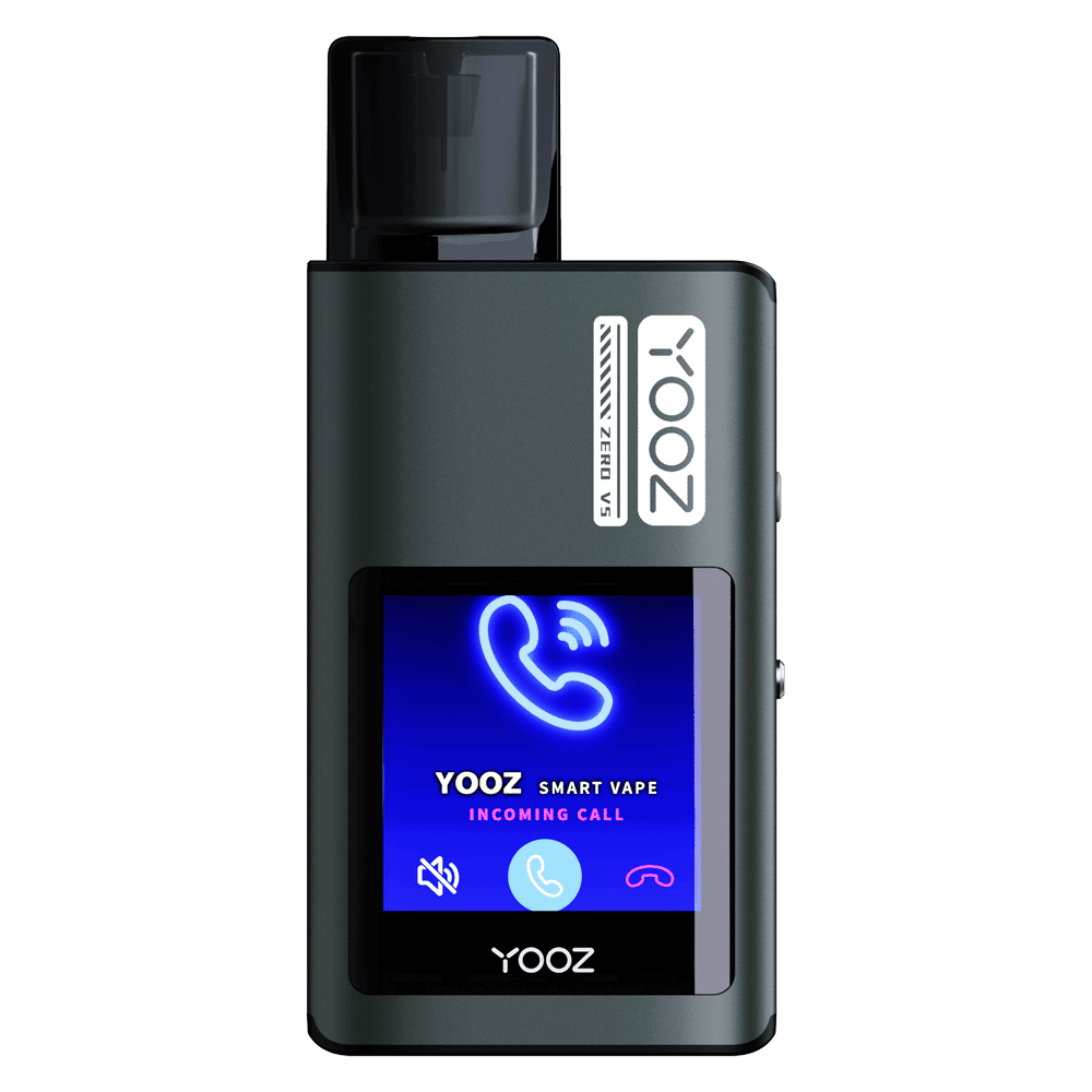 Yooz Zero V5 Kit Black, Ansicht auf die Frontseite mit Display