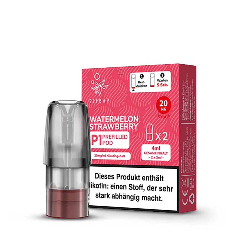 Elfbar - Mate 500 Pods Watermelon Strawberry Nikotinsalz 20mg