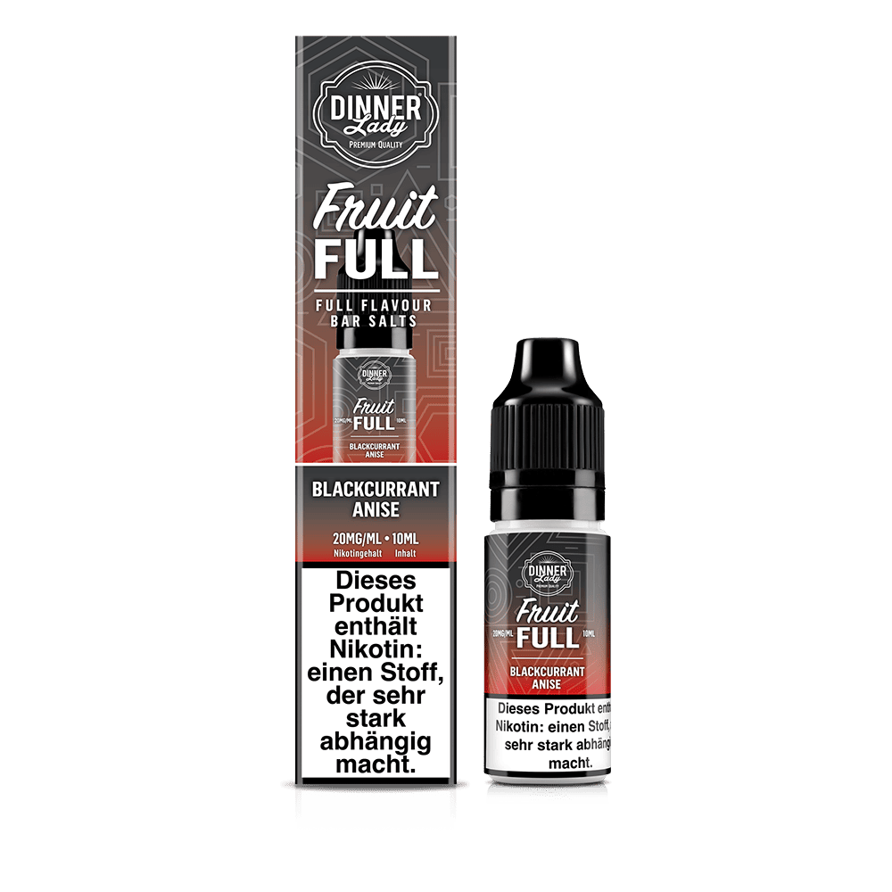 Dinner Lady Fruit Full Nikotinsalz - Blackcurrant Anise - 10ml Liquid 20mg  D