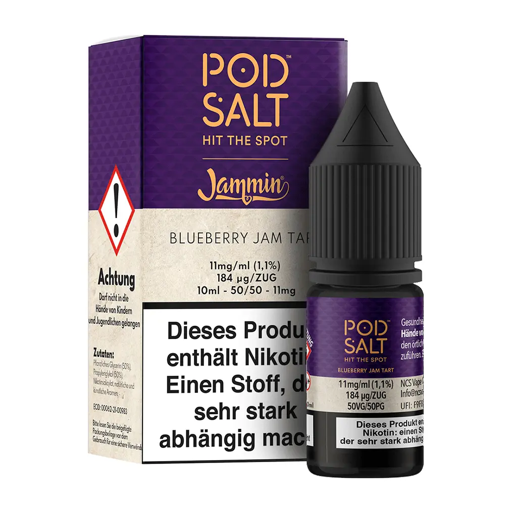 Liquid Blueberry Jam Tart - Pod Salt Fusion Nikotinsalz Liquid Blueberry Jam Tart - Pod Salt Fusion Nikotinsalz