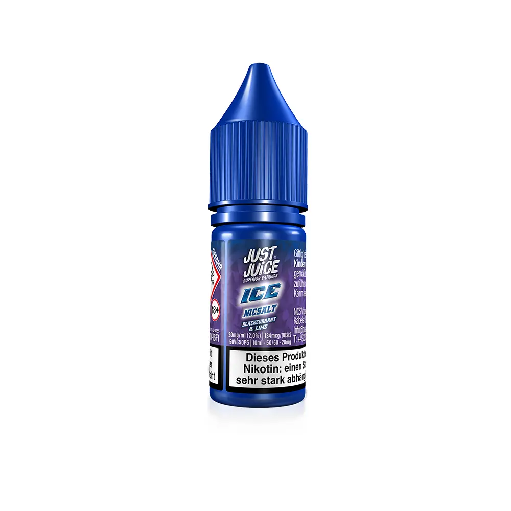 Just Juice Nikotinsalz - Blackcurrant & Lime ICE - 10ml 20mg 
