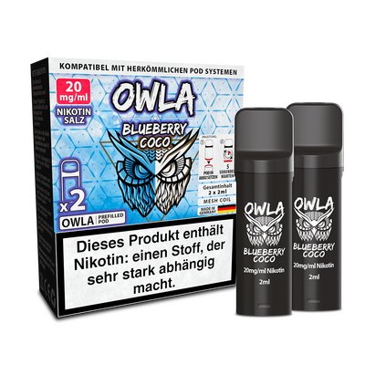 OWLA Pod - Blueberry Coco - 20mg Nikotinsalz OWLA Pod - Blueberry Coco - 20mg Nikotinsalz