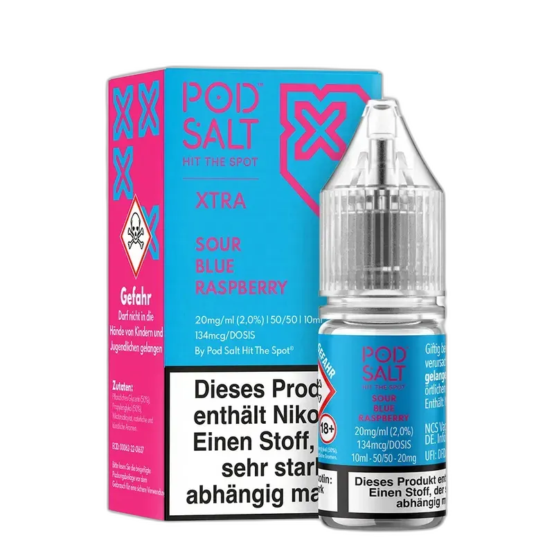 Liquid Sour Blue Raspberry - Pod Salt Xtra Nikotinsalz 20mg
