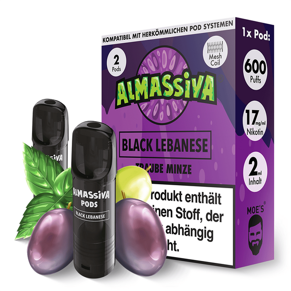 Almassiva Einweg Pod Black Lebanese 17mg Almassiva Einweg Pod Black Lebanese 17mg