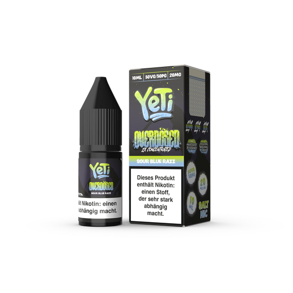 Liquid Sour Blue Razz - Yeti Overdosed Nikotinsalz