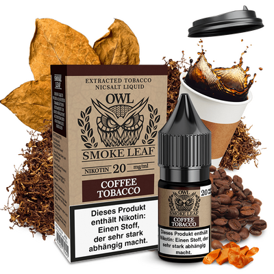 Liquid Coffee Tobacco - OWL Smoke Leaf Nikotinsalz Liquid Coffee Tobacco - OWL Smoke Leaf Nikotinsalz