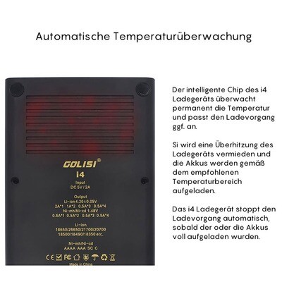 Golisi Intelligent i4 Ladegerät 4-Schacht /2A Golisi Intelligent i4 Ladegerät 4-Schacht /2A