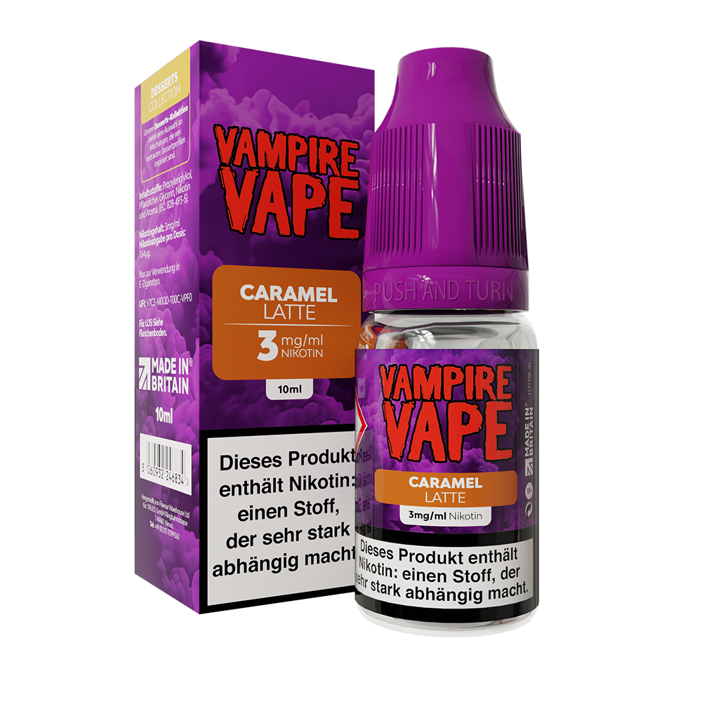 Vampire Vape Caramel Latte Liquid 10ml 3mg  C